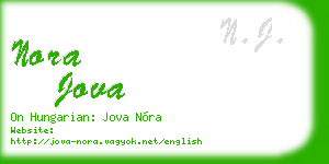 nora jova business card