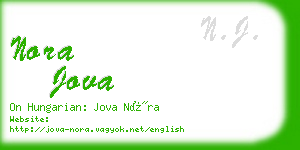 nora jova business card